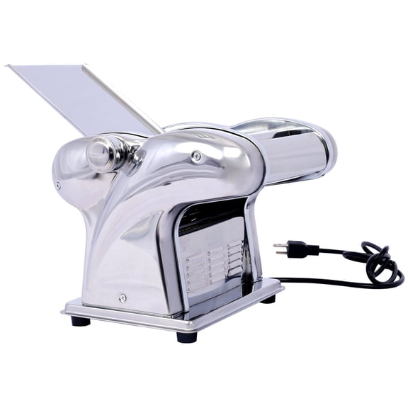 Electric Pasta Maker Noodle Maker Pasta Making Machine Dough Roller Cutter Thickness Adjustable Stainless Steel US 110V 135w 3 Blades Type 2.5mm Round+4mm Flat+9mm Wide Noodle,