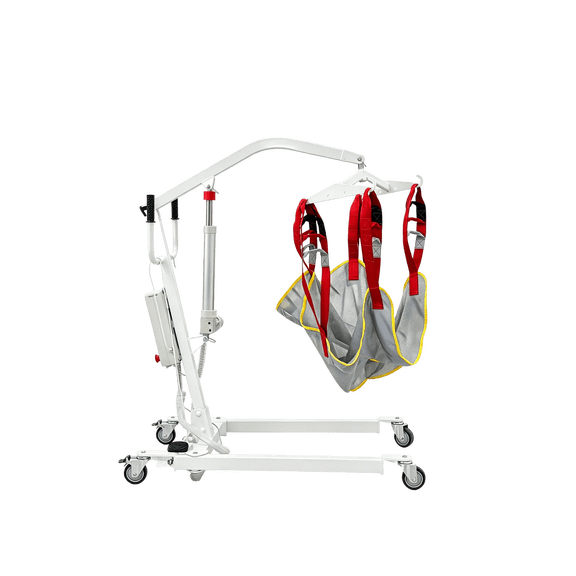 Electric Patient Lift 500 lbs Capacity,Smooth Secure Electric System,Adjustable Base Width & Anti-Tilt Design, Hoyer Lift for Home Use,Hospital & Nursing Care for Elderly,Disabled&Bariatric Patients