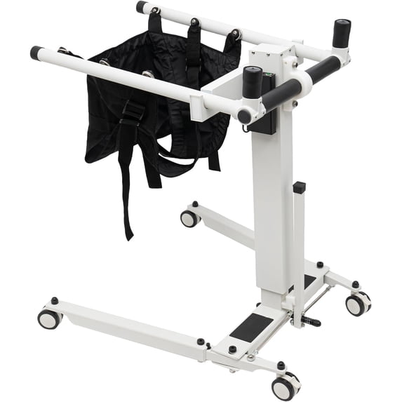 Electric Patient Lift Transfer Chair, Height&Seat Width Adjustable Portable Electric Patient Lift for Home Foldable Patient Lift Chair Transfer Lift Aid Chairs for Seniors Disabled Holds 286.6 lbs