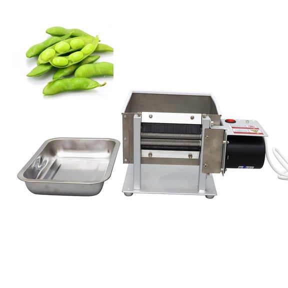 Electric Pea Bean Sheller Stainless Steel Pea Peeling Machine 110V with Adjustable Roller