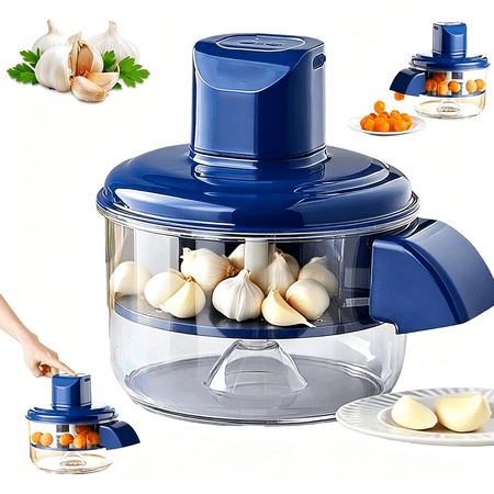 Electric Peeler Machine for Garlic, Grapes & Tomatoes - Rechargeable Automatic Fruit Skin Remover, Gentle Peeling Kitchen Tool with Dishwasher-Safe Parts