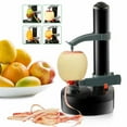 thumbnail image 1 of Electric Peeler Potato Apple Peeling Machine Fruit Vegetable Spiralizer Cutter Automatic Rotating Kitchen Tool (Black), 1 of 10
