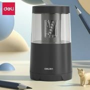 Electric Pencil Sharpener Automatic Sharpener Pencil Sharpening Machine with 2 Power Drives, USB Cable & Battery,Black