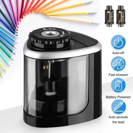 Electric Pencil Sharpener, EEEkit Automatic Sharpener Fit for No.2 and 6-8 mm Pencils, Electric Sharpener with Auto Stop - Black