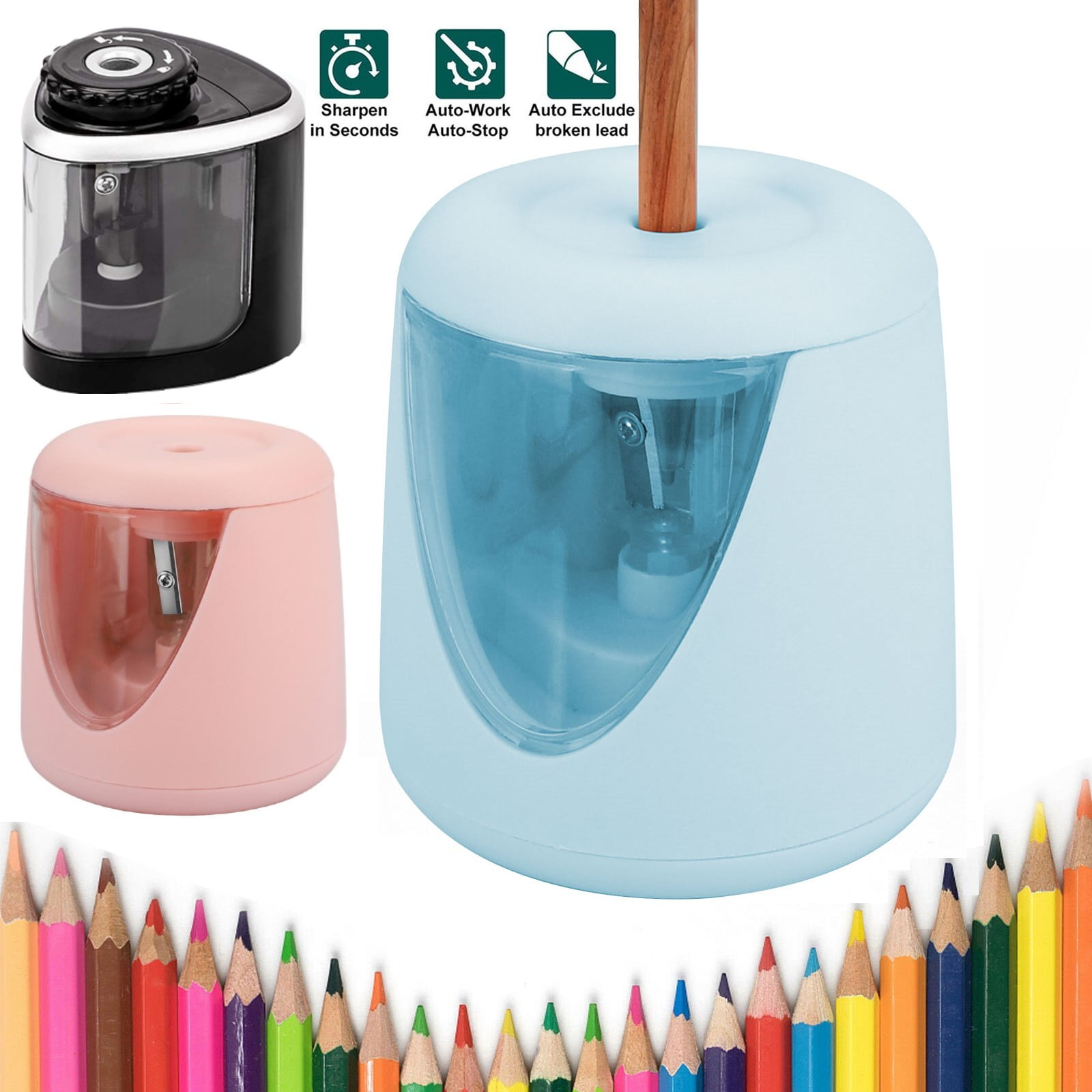 Electric Pencil Sharpener, EEEkit Automatic Sharpener Fit for No.2 and