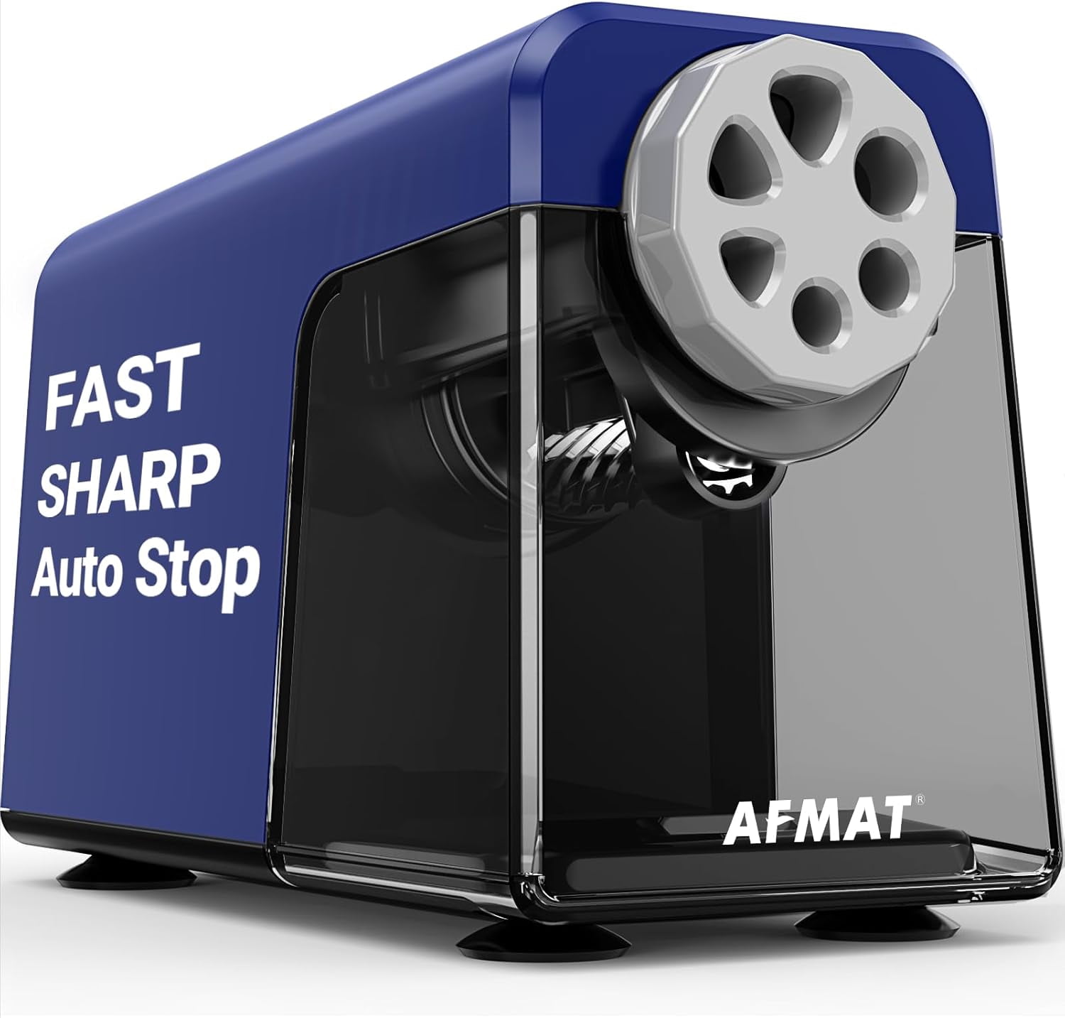Electric Pencil Sharpener Heavy Duty, 6 Holes, Auto Stop Pencil Sharpener for Artists, Classroom Electric Sharpener for 6-11mm Colored Pencils, 7000 Sharpenings, Fast Sharpen, Save Pencils PSX1