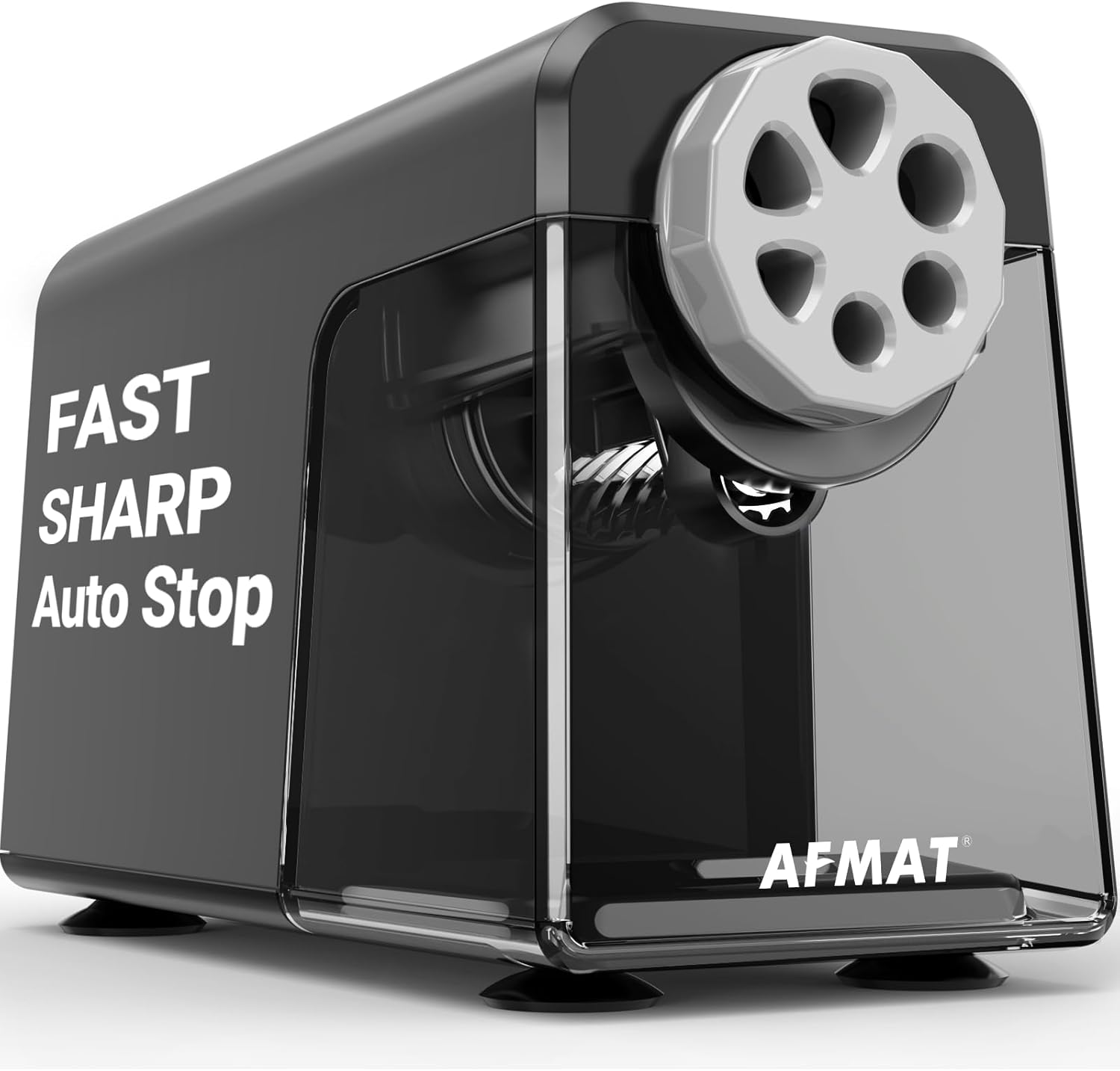 Electric Pencil Sharpener Heavy Duty, 6 Holes, Auto Stop Pencil Sharpener, Classroom Electric Sharpener for 6-11mm Colored Pencils, 7000 Sharpenings, Fast Sharpen, Do not Eat up Pencils PSX1