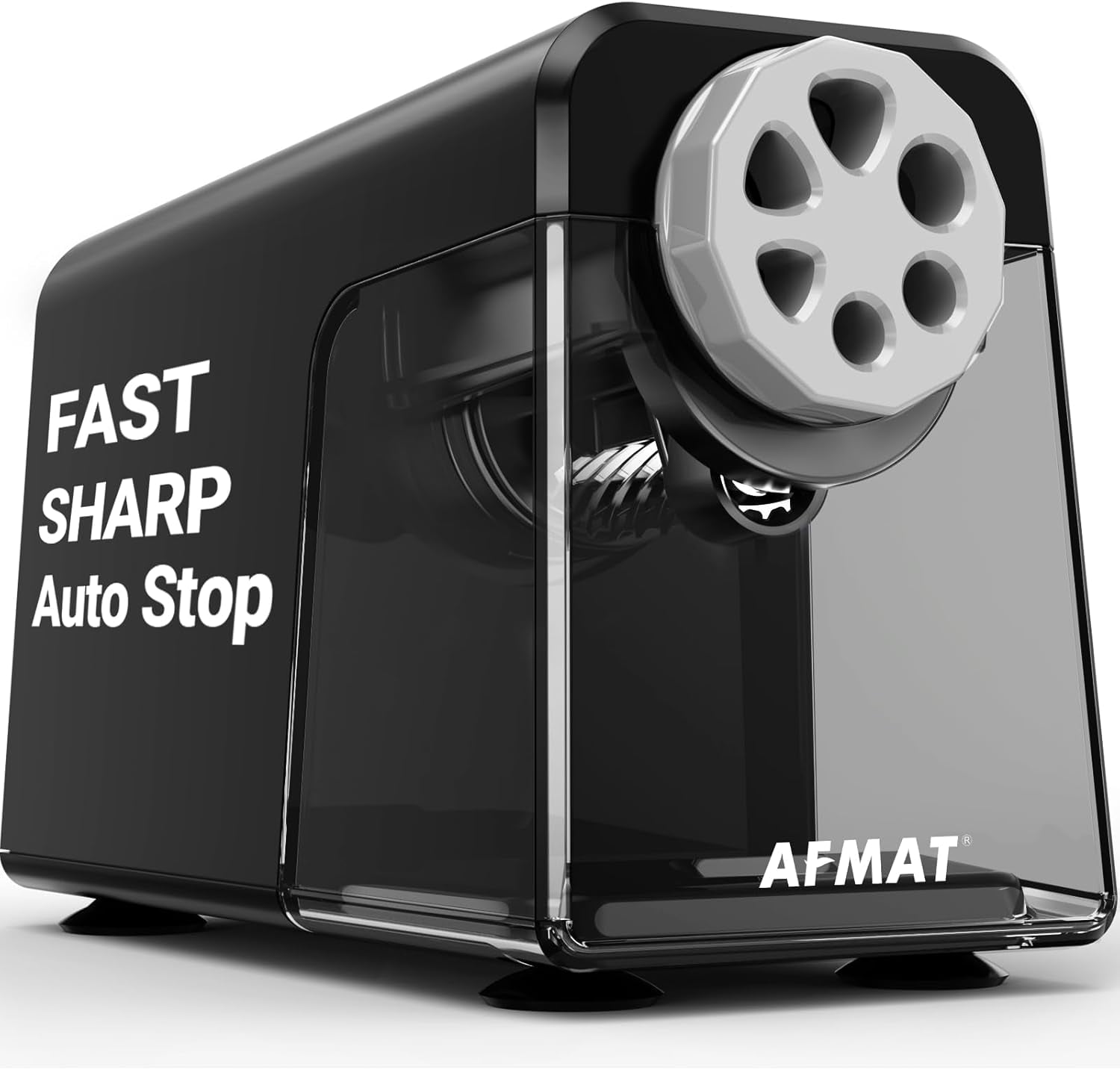 Electric Pencil Sharpener Heavy Duty, 6 Holes, Auto Stop Pencil Sharpeners for Classroom, Electric Sharpener for 6-11mm Colored Pencils, 7000 Sharpenings, Fast Sharpen, Save Pencils PSX1