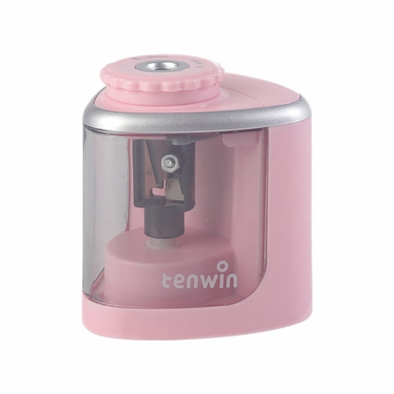 Electric Pencil Sharpener with Manual and Automatic Modes, Portable Automatic Pencil Sharpener for Colored Pencils and Standard Pencils, ABS Pencil Sharpener Box for Home Office Supplies