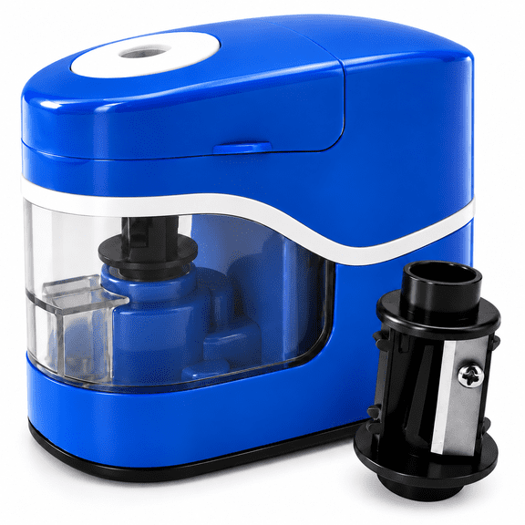 BUDBLOOM Handheld Battery Operated Electric Pencil Sharpeners with Extra Blades, Blue