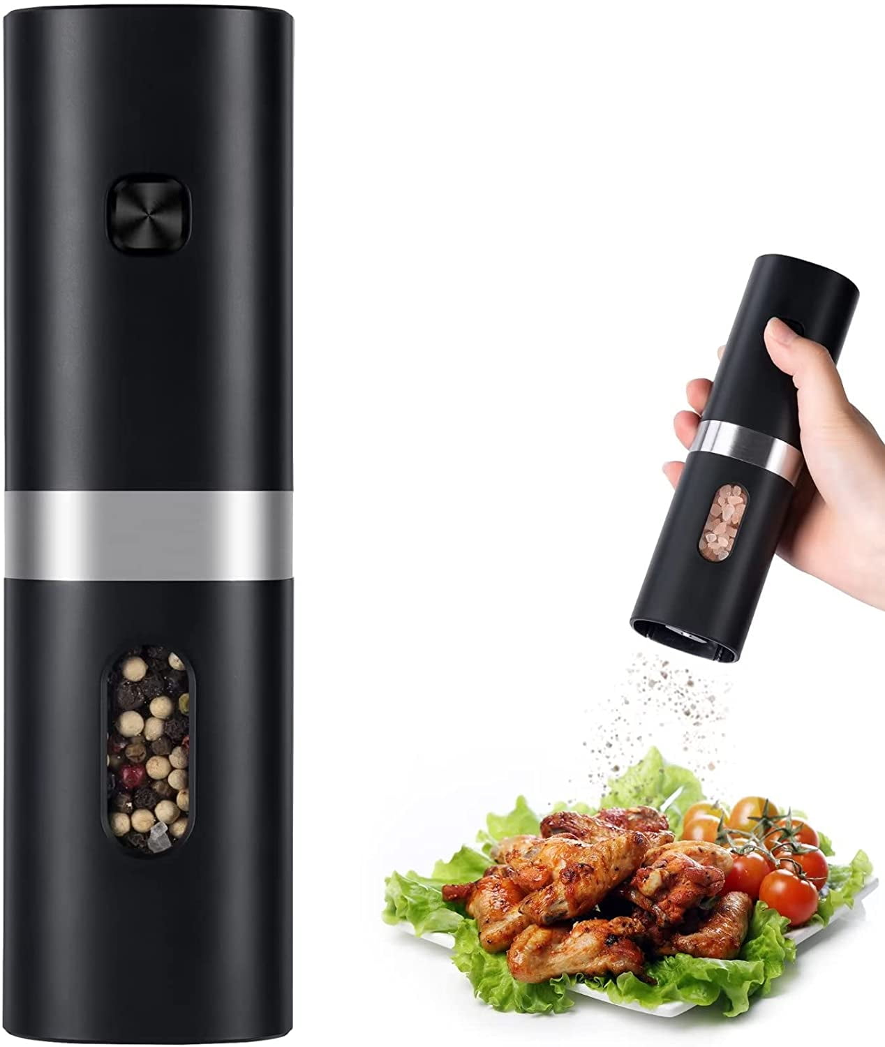 Electric Pepper Grinder, Battery Operated Salt Grinder, Automatic
