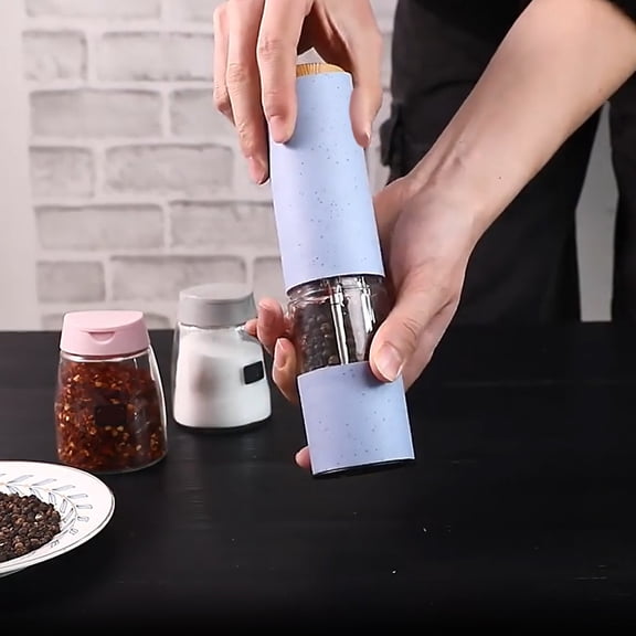 Electric Pepper Grinder Mill, Stainless Steel, Adjustable Coarseness, Battery-Operated, Easy Refill, Kitchen Gadget, 1-Piece