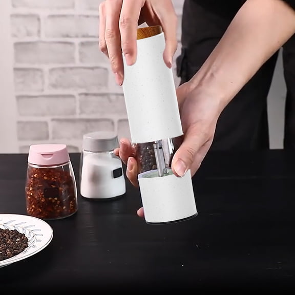 Electric Pepper Grinder Mill, Stainless Steel, Adjustable Coarseness, Battery-Operated, Easy Refill, Kitchen Gadget, 1-Piece