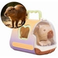 thumbnail image 1 of Electric Pet Capybara Animal Walking Plush Toy Realistic Sound and Movement Soft Dolls for Toddler Craw Learning (Brown Capybara), 1 of 10