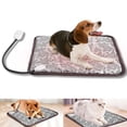 thumbnail image 1 of Electric Pet Heating Pad  2 Adjustable Temperature Dog Cat Heating Pad, Indoor Waterproof Pet Heated Pads for Cats Dogs with Chew Resistant Steel Cord 17.7"x17.7" Grey, 1 of 11
