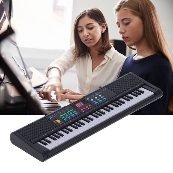 Electric Piano Instrument Keyboard Piano Instrument 61 Keys Electric Digital Multifunctional with Microphone MQ6186,Keyboard Piano