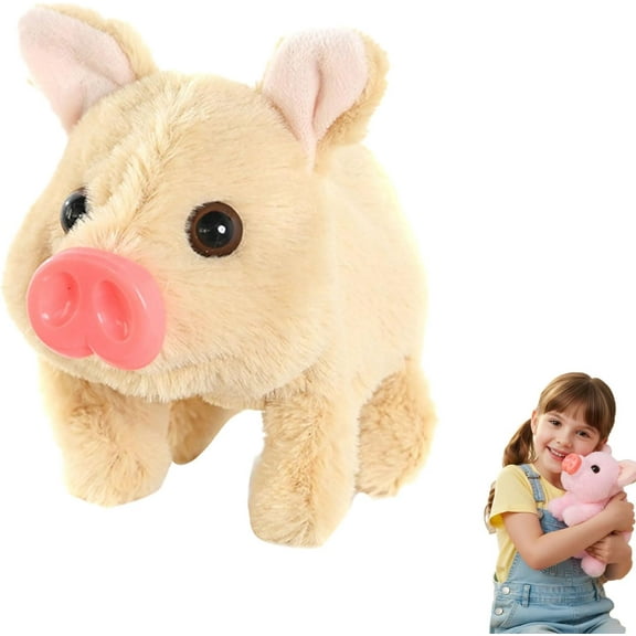 Electric Pig Plush Realistic Toy,Lifelike Animated Walking Pig,with Sound and Motion,Gift for Boys and Girls Birthday