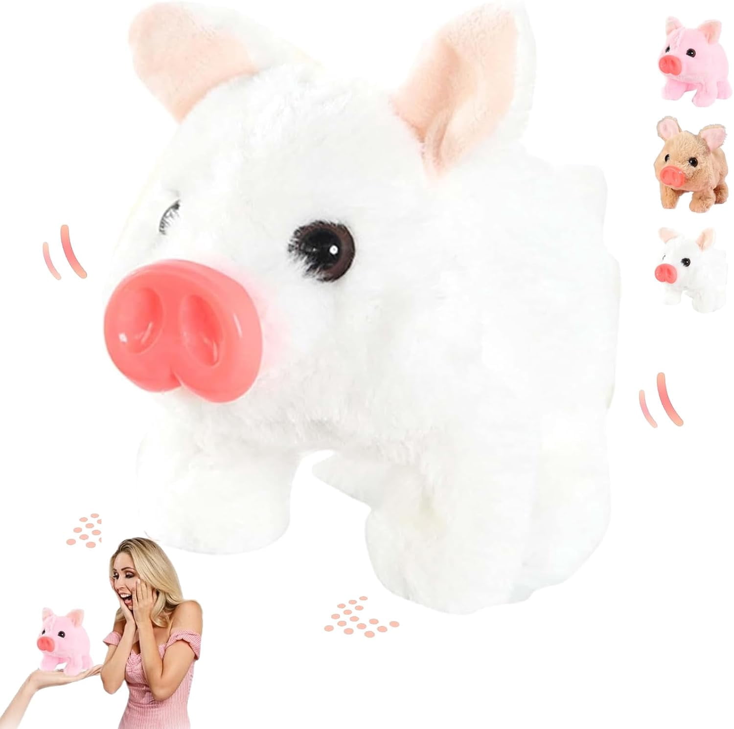 Electric Pig Plush Realistic Toy, Realistic Animated Walking Pig with ...