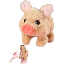 Electric Pig Plush Realistic Toy, Walking Piggy Pet Plush, Lifelike Animated Toy with Oinking Sounds & Motion - Interactive Pet Toy for Kids & Animal Lovers