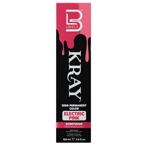 Level 3 Kray Electric Semi Permanent Hair Color - Vibrant Long Lasting Shine - Argan Oil Protection - 100 ml