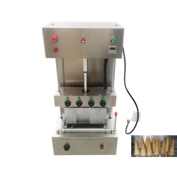 Electric Pizza Cone Maker Ice Cream Cone Roll Forming Machine Spiral Shape