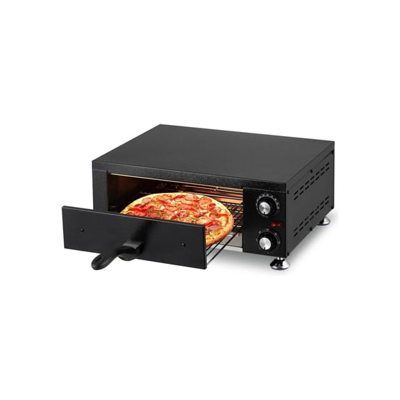 Electric Pizza Oven,Commercial Pizza Oven Countertop,Home kitchen Stainless Steel Electric Pizza Oven, Indoor Pizza Maker with Crumb Tray, Timer, Single Deck Layer Pizza Cooker for Restaurant
