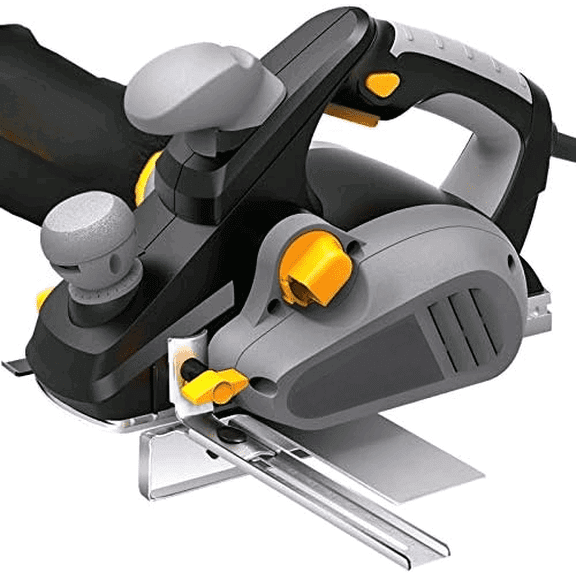 Electric Planer, 7.5-Amp 16500 Rpm Power Hand Planer, 3-1/4 Inch Cut Width, Dual-dust out System, Dual-handle Design, Blade Protector, 2 Reversible HSS Blades and 2 Carbon Brushes, EP01$$