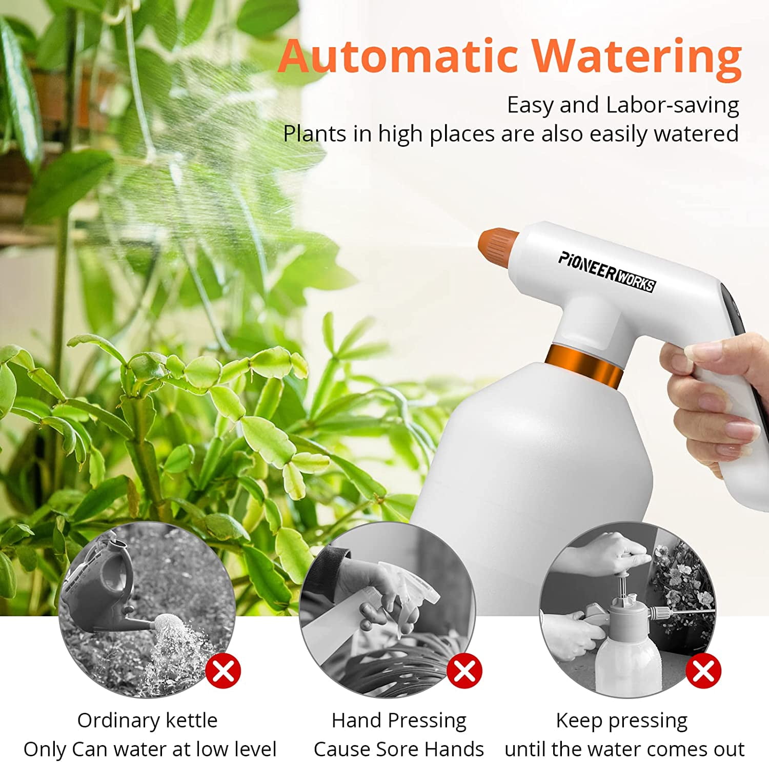 Electric Plant Spray Bottle, Electric Handheld Watering Can With ...