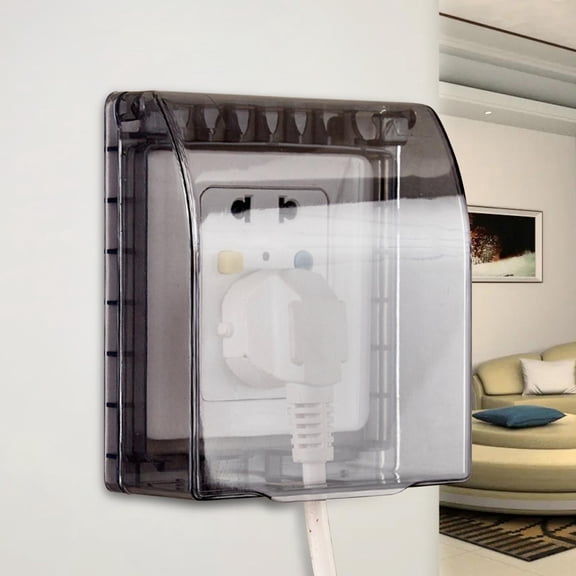 Electric Plug Waterproof Cover Socket Box Sturdy Easy to Install Multipurpose Clear Durable Outlet Covers for Outdoor Household Living