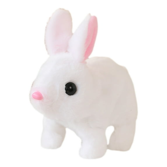 Electric Plush Rabbit Toy Interactive Jumping Twitching Shaking Ears Bunny Toy Educational Tummy Time Crawling Stuffed Animal Toy