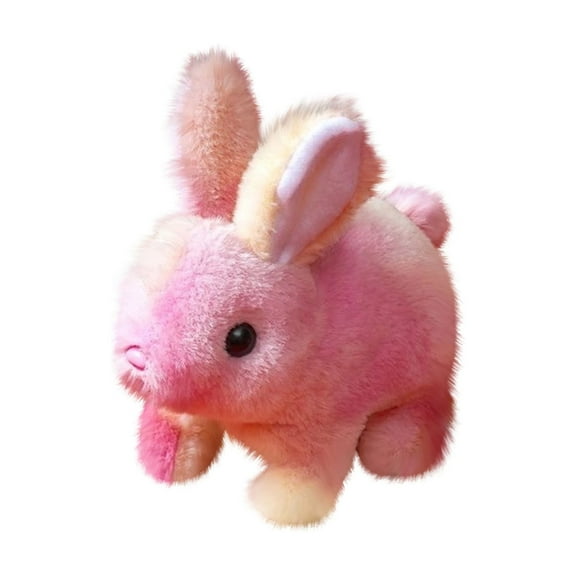 Electric Plush Simulation Rabbits Plush Jumping Rabbit Talking Hopping Ears Nose Moving Plush Toy Singing Shaking Interactive Toy Electric for Easter Gifts Easter Decorations