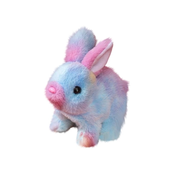 Electric Plush Simulation Rabbits Plush Jumping Rabbit Talking Hopping Ears Nose Moving Plush Toy Singing Shaking Interactive Toy Electric for Easter Gifts Easter Decorations