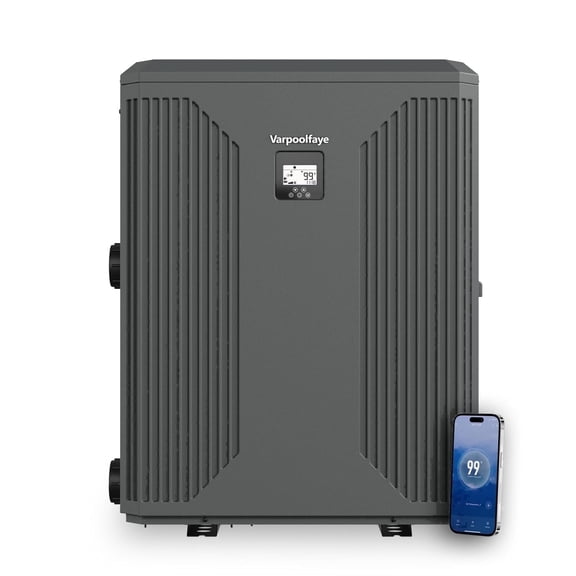 Varpoolfaye Pool Heat Pump 140000 BTU 42000 Gallons Electric with WiFi Control Titanium Heat Exchanger Smart Inverter for Above Ground and Inground Pools 240V