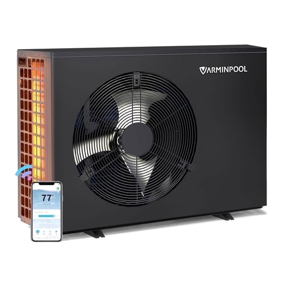 Electric Pool Heat Pump, 40,000 BTU Pool Heater, 13000 Gallons, WiFi Control, Titanium Heat Exchanger, Smart Inverter, for Above Ground and Inground Pools, 230V