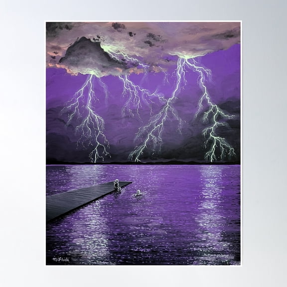 Electric Pool Party Poster Wall Art, Modern Wall Decor, 8x12 UNFRAMED
