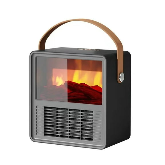 Electric Portabale Warmer Fireplace Flame 1200W Home Electric Heating Ceramic Heater Decorative Flame Portable Heater For Room ,Warm Any Angle