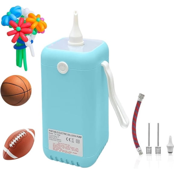 Electric Portable Balloon Pump Blower Inflator - Mini Air Inflation Pump Suitable for Long Twisted Balloons, Classic Round Latex Balloons & Foil Mylar Decor Balloons