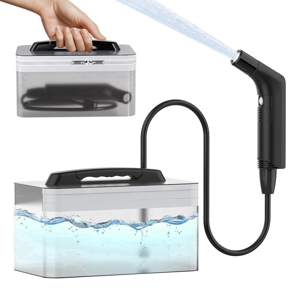 WOWER Electric Handheld Bidet, Dual Pressure Mode, Portable Bidet with Rechargeable 800mAh Battery, Collapsible 2300mL Water Tank Included