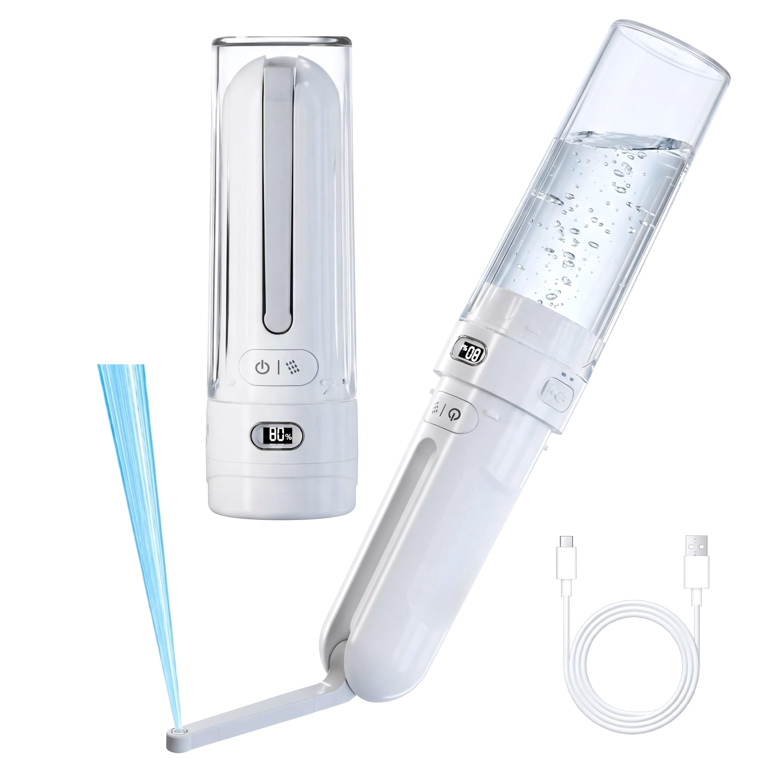 Electric Portable Bidet - Rechargeable Travel For Women Care & Personal Hygiene | With 3 Modes Home Camping (white)