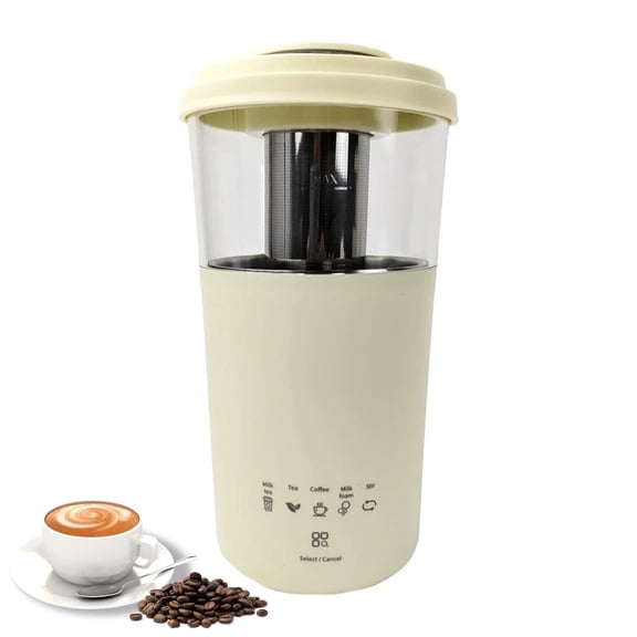 Electric Portable Milk Frother Coffee Machine Automatic Tea Brewer Versatile Drinks Maker