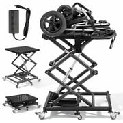 Electric Portable Mini Mobility Lift, 8.67''-29.5'' in Height Adjustable Lifting Platform with 6 Wheels,32 lbs Lightweight Frame, 110 lbs Capacity, 35 in Lift Height, Foldable & Travel-Ready Design