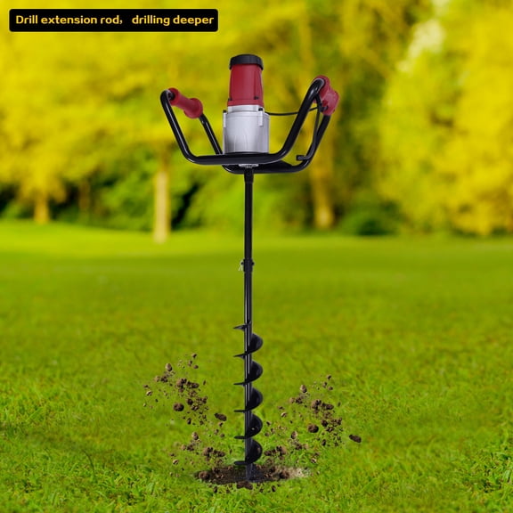 Electric Post Hole Digger Machine Garden Adjustable Auger Drilling 4" Bit 1500W