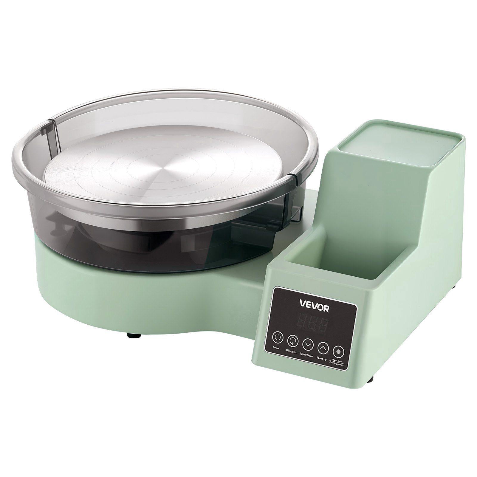 Electric Pottery Wheel for Adults 11 Inch Aluminum Turntable 450W with Foot Pedal 30-300 RPM Adjustable Speed Detachable Basin DIY Clay Art Craft