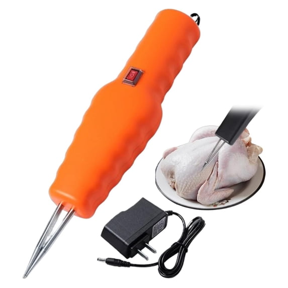 Electric Poultry Plucker Quick Chicken Plucker Handheld Rechargeable or Plug In Feather Remover Machine for Chicken Duck Goose and Turkey in Orange or Black