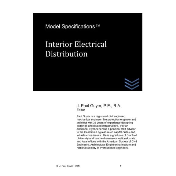 Electric Power Generation and Distribution: Model Specifications: Interior Electrical Distribution (Paperback)