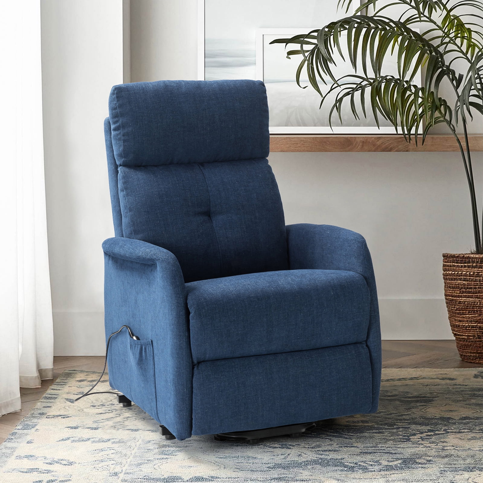 Electric Power Lift Recliner Automatic Fabric Extra Seat Sofa Chairs