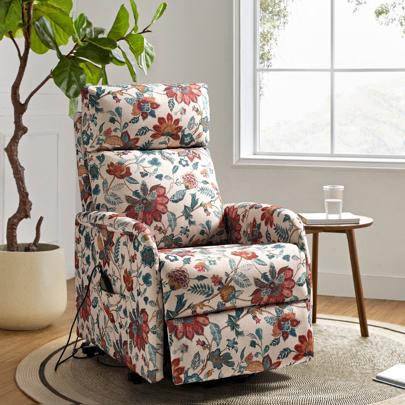 Electric Power Lift Recliner Automatic Fabric Extra Seat Sofa Chairs