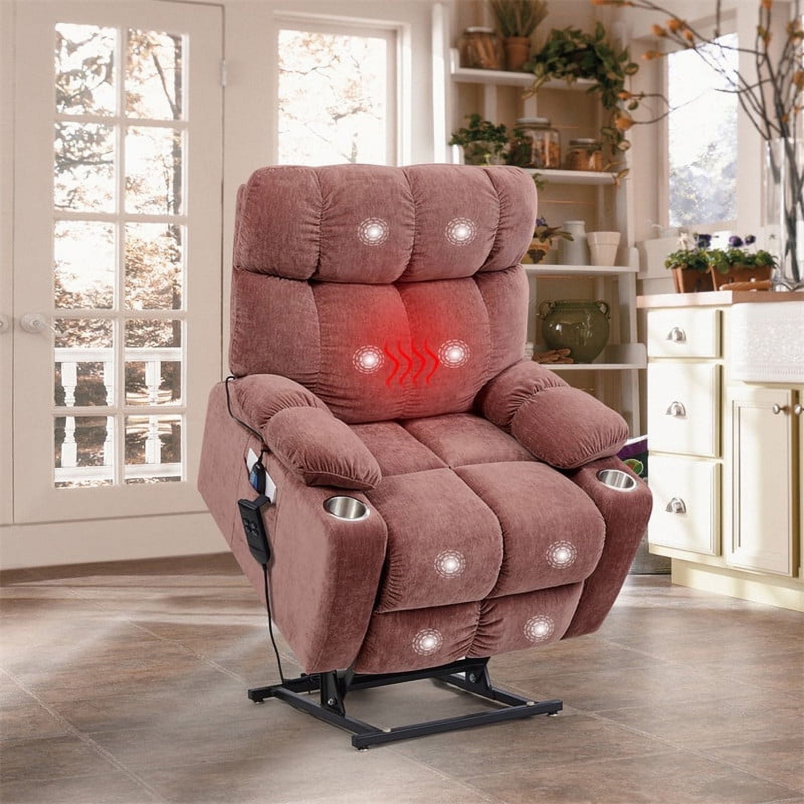 Electric Power Lift Recliner for Elderly, Lay Flat 180 Degree Recliner