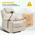Electric Power Lift Recliner, Massage Sofa with Lumbar Heating, Phone