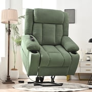 Electric Power Lift Recliner with 2 Cup Holders,Side Pockets,Remote Control